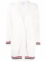 Thom Browne cardigan à rayures RWB - Blanc