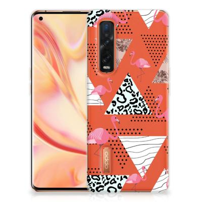 OPPO Find X2 Pro TPU Hoesje Flamingo Triangle