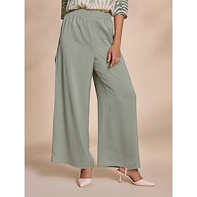 satijnen wijde pijpen casual maxi culottes