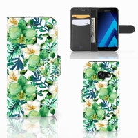 Samsung Galaxy A3 2017 Hoesje Orchidee Groen