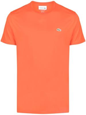 Lacoste T-shirt met geborduurd logo - Oranje