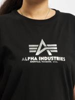 Alpha Industries / t-shirt Basic T Long Foil Print in zwart