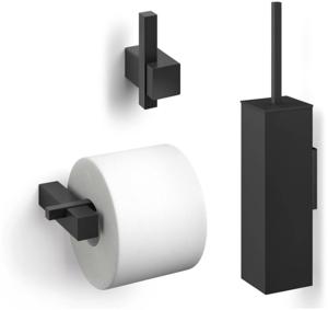 ZACK Carvo Toilet accesoiresset 3-in-1 vierkant zwart