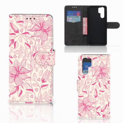 Huawei P30 Pro Hoesje Pink Flowers Huawei P30 Pro Hoesje Pink Flowers