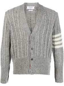 Thom Browne cardigan à détails 4 bandes signature - Gris