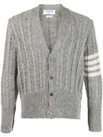 Thom Browne cardigan à détails 4 bandes signature - Gris - thumbnail