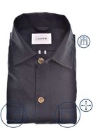 Ledȗb Modern Fit Overshirt Marine, Effen - thumbnail