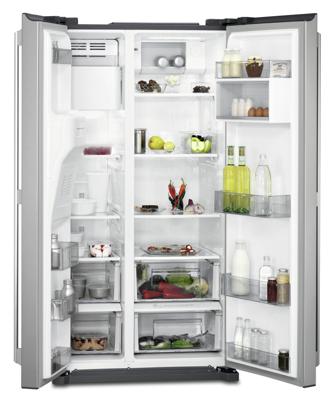 AEG RMB56111NX amerikaanse koelkast Vrijstaand 549 l A+ Grijs, Roestvrijstaal