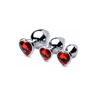 XR Brands Red Heart - Butt Plug Set - thumbnail