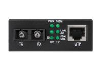 Digitus Fast Ethernet, RJ-45/SC netwerk media converter 100 Mbit/s 1310 nm Multimode Zwart - thumbnail