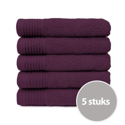 The One Handdoek 50x100 cm 450gram Plum(5 stuks) The One Handdoek 50x100 cm 450gram Plum(5 stuks)