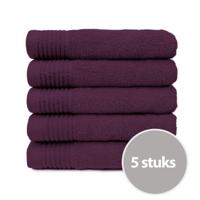 The One Handdoek 50x100 cm 450gram Plum(5 stuks)