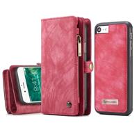 Caseme - vintage 2 in 1 portemonnee hoes - iPhone SE (2022 / 2020) / 8 / 7 / 6(s) - Rood