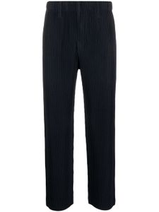 Homme Plissé Issey Miyake pantalon droit à design plissé - Bleu