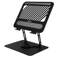 Media-Tech MT2662 Verstelbare Laptopstandaard 10-17 Inch | 360° Draaibaar Ergonomisch Bureauaccessoire | Inklapbaar Aluminium Koolstofstaal | Antislip Laptopsteun met Koeling voor Werk en Thuis