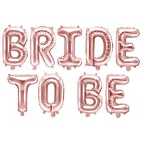 Folie Ballon Bride to be, 340x35cm rose goud - thumbnail