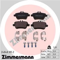 Remblokkenset, schijfrem ZIMMERMANN, u.a. fÃ¼r Mercedes-Benz