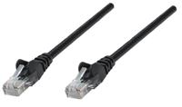 Intellinet 739856 RJ45 Netwerkkabel, patchkabel CAT 6 S/FTP 1.50 m Zwart Folie afscherming, Afscherming gevlochten, Halogeenvrij 1 stuk(s)