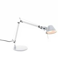 Artemide Tolomeo Micro bureaulamp retrofit gepolijst wit