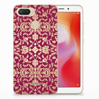 Siliconen Hoesje Xiaomi Redmi 6 Barok Pink Siliconen Hoesje Xiaomi Redmi 6 Barok Pink
