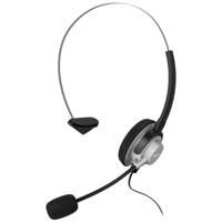 Hama 00201157 hoofdtelefoon/headset Bedraad Hoofdband Kantoor/callcenter Zwart, Zilver - thumbnail