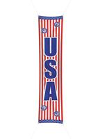 V.S. Party Banner 300 x 60cm, Plastic Banner in Rood Wit en Blauw Vlag Ontwerp