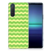 Sony Xperia 5II TPU bumper Waves Green
