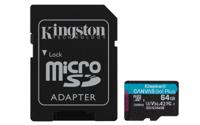 Kingston Canvas Go! Plus microSD-kaart 64 GB Class 10 UHS-I Incl. SD-adapter - thumbnail