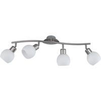 LED Plafondspot - Trion Frudo - 16W - E14 Fitting - Warm Wit 3000K - 4-lichts - Rechthoek - Mat Nikkel - Aluminium