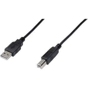 Digitus USB-kabel USB 2.0 USB-A stekker, USB-B stekker 5.00 m Zwart AK-300105-050-S