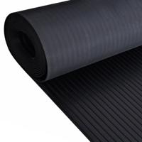 VidaXL Rubberen anti-slip vloermat 5x1m breed geribbeld