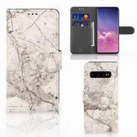 Samsung Galaxy S10 Bookcase Marmer Beige - thumbnail