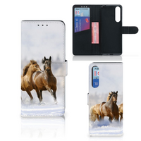 Sony Xperia 1 II Telefoonhoesje met Pasjes Paarden