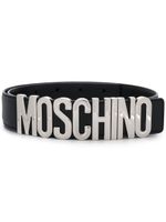 Moschino ceinture à plaque logo - Noir - thumbnail