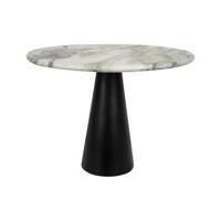 Leitmotiv [DL] Table Force Wide Marble Himalayan Green, Black Mango Wood Base