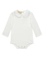 Gucci Kids body à logo brodé - Blanc