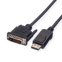 VALUE DisplayPort Kabel DP Male - DVI (24+1) Male, LSOH, zwart, 5 m