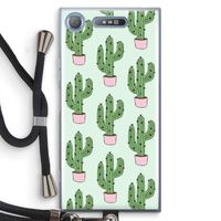 Cactus Lover: Sony Xperia XZ1 Transparant Hoesje met koord