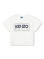 Kenzo Kids t-shirt en coton biologique à logo imprimé - Tons neutres