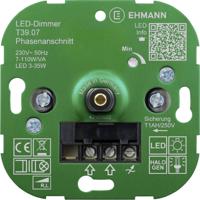 Ehmann 3900x0700 Dimmer (inbouw) Geschikt voor lampen: Spaarlamp, LED-lamp, Halogeenlamp, Gloeilamp - thumbnail