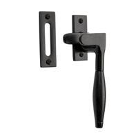 De Oude Deurklink Raamsluiting Klassiek ventilatiestand mat zwart rechts kozijnplaatje