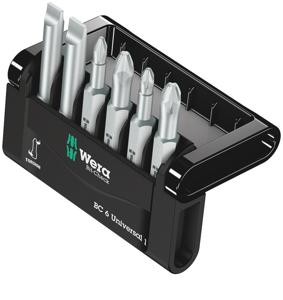 Wera Mini-Check, 50 mm 05056474001 Bitset 6-delig Plat, Kruiskop Phillips, Kruiskop Pozidriv