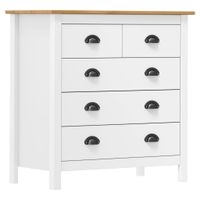 Dressoir Hill 79x40x80 cm massief grenenhout wit