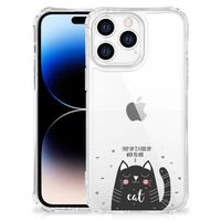 Apple iPhone 14 Pro Max Stevig Bumper Hoesje Cat Good Day