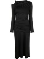 Victoria Beckham robe mi-longue à fronces - Noir