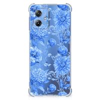 Case voor Motorola Moto G54 Flowers Blue - thumbnail