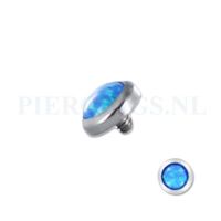 Dermal balletje 1.2 mm opaal multi glans blauw