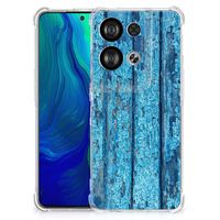 OPPO Reno8 Stevig Telefoonhoesje Wood Blue