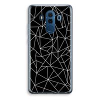 Geometrische lijnen wit: Huawei Mate 10 Pro Transparant Hoesje