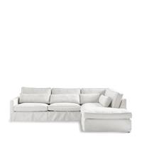 Rivièra Maison Loungebank 'Brompton Cross' Rechts, Oxford Weave, kleur Alaskan White